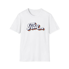 Tita Retro Script T-Shirt — Vintage Rainbow 70s Style Tee