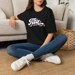 Tita Retro Script T-Shirt — Vintage Rainbow 70s Style Tee