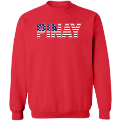 Pinay with US Flag Embedded Unisex Crewneck Pullover Sweatshirt