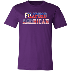 Filipino American Flags Unisex Jersey T-Shirt