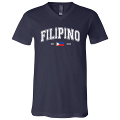 Filipino Est 1898 Unisex Jersey V-Neck T-Shirt
