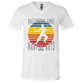Kali Eskrima Arnis Martial Arts BL Unisex Jersey V-Neck T-Shirt