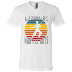 Kali Eskrima Arnis Martial Arts BL Unisex Jersey V-Neck T-Shirt