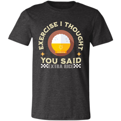 Exercise I Thought You Said Extra Rice Yellow Unisex Jersey T-Shirt