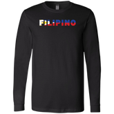 Filipino with Flag Embedded Unisex Jersey Long Sleeve T-Shirt