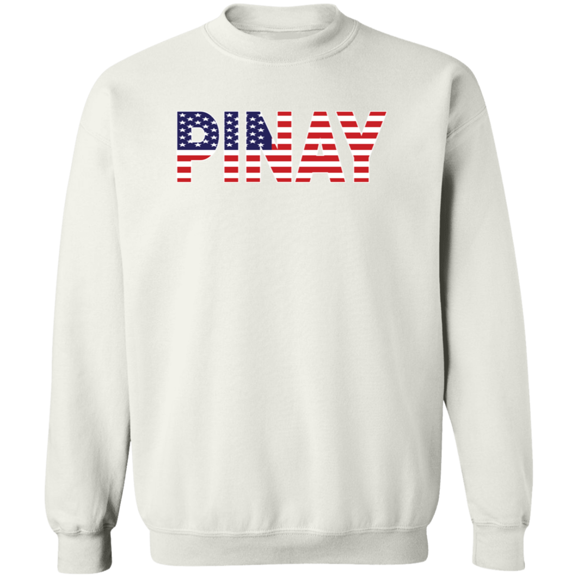Pinay with US Flag Embedded Unisex Crewneck Pullover Sweatshirt