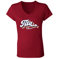Tita I Love U Ladies Jersey V-Neck T-Shirt