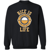 RIce is Life Unisex Crewneck Pullover Sweatshirt