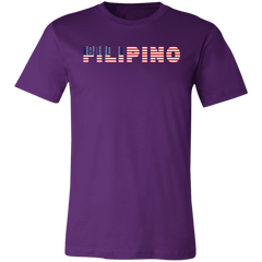 Filipino with US Flag Embedded Unisex Jersey T-Shirt