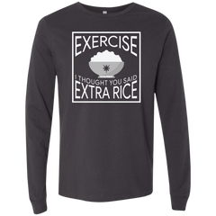 Exercise I Thought You Said Extra Rice Mens Jersey Long Sleeve T-Shirt