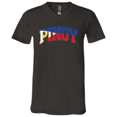 Pinoy with Flag Embedded Unisex Jersey V-Neck T-Shirt