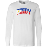 Pinoy with Flag Embedded Unisex Jersey Long Sleeve T-Shirt