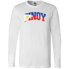 Pinoy with Flag Embedded Unisex Jersey Long Sleeve T-Shirt