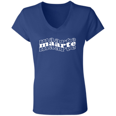 Maarte in Triple Ladies Jersey V-Neck T-Shirt