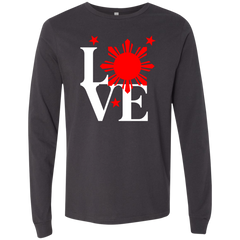 Love with Red Sun and Stars Unisex Jersey Long Sleeve T-Shirt