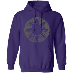 Sun and Stars in Circle Distressed Unisex Pullover Hoodie