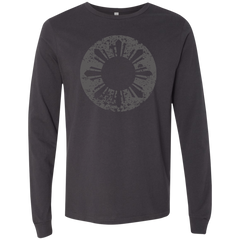 Sun and Stars in Circle Distressed Unisex Jersey Long Sleeve T-Shirt