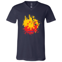 Sun and Stars Splashed Unisex Jersey V-Neck T-Shirt