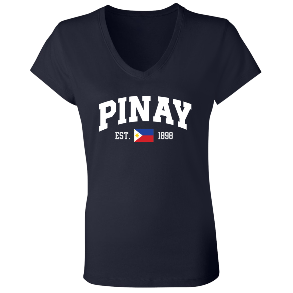 Pinay Est 1898 Ladies' Jersey V-Neck T-Shirt
