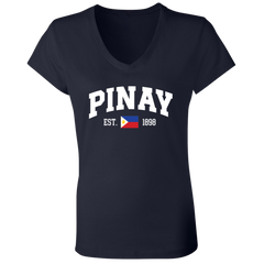 Pinay Est 1898 Ladies' Jersey V-Neck T-Shirt