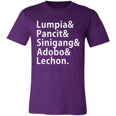 Lumpia Pancit Sinigang Adobo Lechon Unisex Jersey T-Shirt