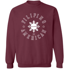 Filipino American White Sun Unisex Crewneck Pullover Sweatshirt