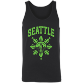 Seattle with Sun and Stars Unisex Cotton Tank Top