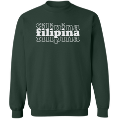 Filipina Triple Unisex Crewneck Pullover Sweatshirt