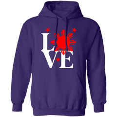 Love with Red Sun and Stars Unisex Pullover Hoodie