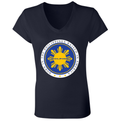Born in the Philippines Ladies Jersey V-Neck T-Shirt