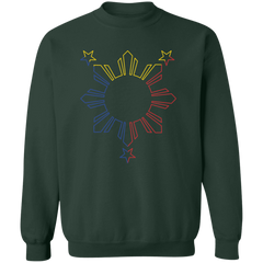 Sun and Stars Outline Unisex Crewneck Pullover Sweatshirt