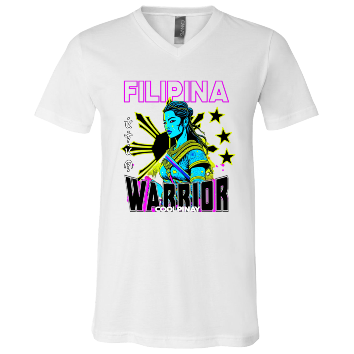Filipina Warrior Psychadelic Unisex Jersey V-Neck T-Shirt