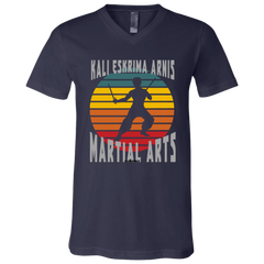 Kali Eskrima Arnis Martial Arts BL Unisex Jersey V-Neck T-Shirt