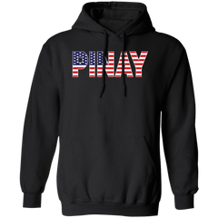 Pinay with US Flag Embedded Unisex Pullover Hoodie