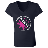 Matalino Mapagmahal Nanay Ladies Jersey V-Neck T-Shirt