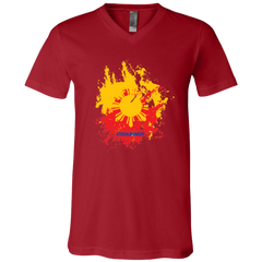 Sun and Stars Splashed Unisex Jersey V-Neck T-Shirt