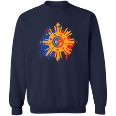 CoolPinoy Blue Red distressed Unisex Crewneck Pullover Sweatshirt