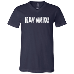 Hay Naku Distressed Unisex Jersey V-Neck T-Shirt