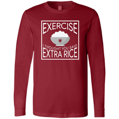 Exercise I Thought You Said Extra Rice Mens Jersey Long Sleeve T-Shirt