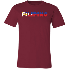 Filipino with Flag Embedded Unisex Jersey T-Shirt