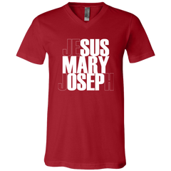 Jesus Mary Joseph Unisex Jersey V-Neck T-Shirt