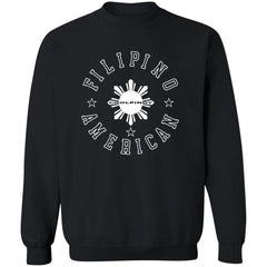 Filipino American White Sun Unisex Crewneck Pullover Sweatshirt