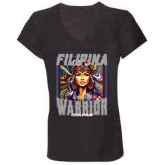 Filipina Warrior Beauty Ladies' Jersey V-Neck T-Shirt