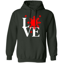 Love with Red Sun and Stars Unisex Pullover Hoodie