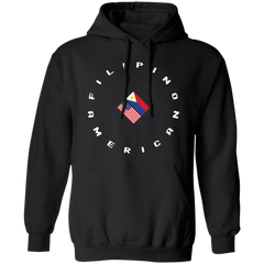Filpino American in Circle Flags Unisex Pullover Hoodie