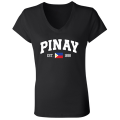 Pinay Est 1898 Ladies' Jersey V-Neck T-Shirt