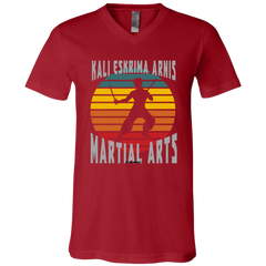 Kali Eskrima Arnis Martial Arts BL Unisex Jersey V-Neck T-Shirt