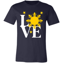 Love with Yellow Sun and Stars Unisex Jersey T-Shirt