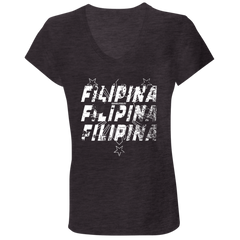 Filipina Filipina Filipina Ladies' Jersey V-Neck T-Shirt