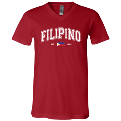 Filipino Est 1898 Unisex Jersey V-Neck T-Shirt